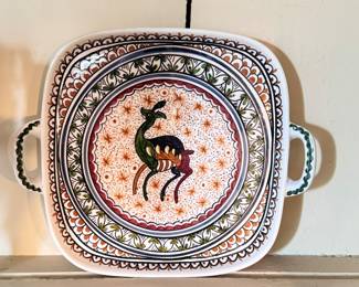 Vintage Hand-Painted Portuguese Porcelain Plate. Photo 1 of 2.