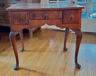Antique Mahogany Queen Ann Side Table with Cabriole Legs. Circa 1740. Measures 31"W x 20" D x 28" H. Photo 1 of 4.