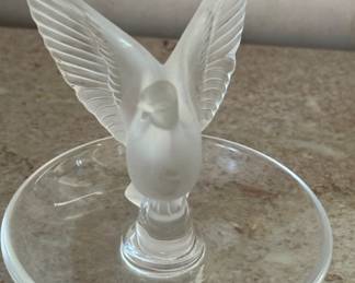 Vintage Lalique Dove Pin / Ring Dish. Photo 1 of 2.