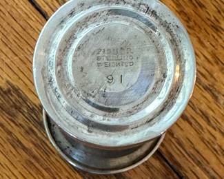 Set of 6 Sterling Silver (Weighted) Cordials with Silver Plate Tray. Photo 2 of 2.