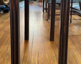 Hand-Carved Amish Glass Top Tray Table Hand-Carved Glass Top Tray Table With Peasant Motif. Great As Is But Would Look Great Painted! Ask Us For Resources! Measures 13" x 20" x 22" H. Photo 2 of 2.