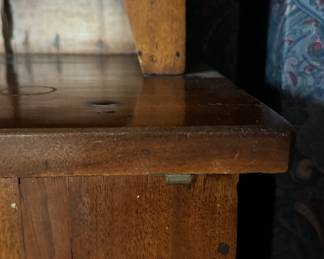 Antique Ohio River Valley Walnut Step Back Glass Front Cupboard Circa 1880s. Measures 45" W x 20" D 84"H. Photo 2 of 3.