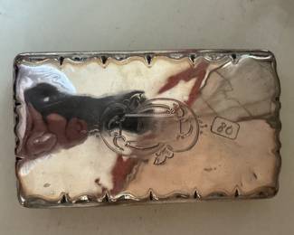 5.25" x 3.25" Dutch Silver Snuff Box with Decorated Church Motif. Circa 1800. Photo 3 of 3.