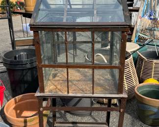 Vintage Metal Terranium on Stand.