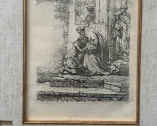 Rembrandt Etching. Photo 2 of 2.