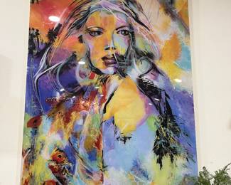 Huge Acrylic Artwork by Dalia Kantor.  Awesome. 