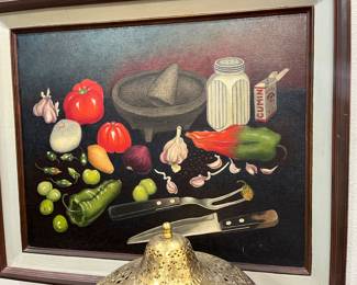 Mid century still life and this is such a fantastic original work of art.  