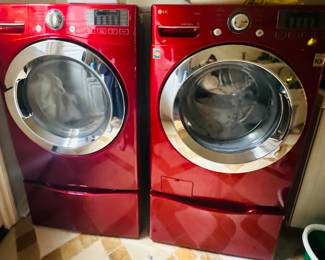 Red HE washer & Dryer set