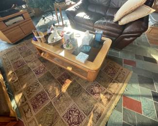 . . . coffee table and area rug