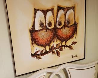 Owl painting by Travis (60s)