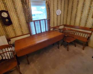 Formal dining table / chairs/ bench in cherry 