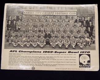 KC Chiefs 1969 AFL Champs - Super Bowl 1970