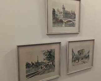 Set of Franz Herbelot Lithographs