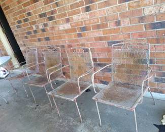 Outdoor wrought iron chairs
