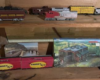 Vintage HO scale Athearn trains and accessories.