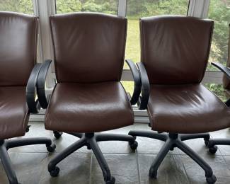 Six very nice swivel chairs.