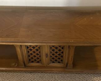 Extra long coffee table.