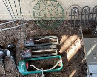 Lawn sprinklers.