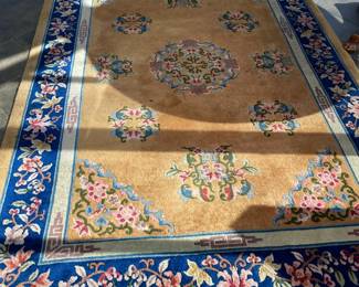  Vibrant colored rug. 