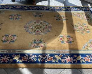  Vibrant colored rug. 