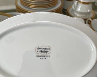 Beautiful set of Noritake “Signature Gold” China - service for eight with accessories. Some pieces missing. 