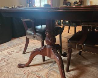 F6- Hickory Chair Dining Table with Leaves