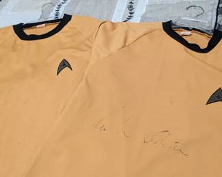Star Trek shirts signed by William Shattern 