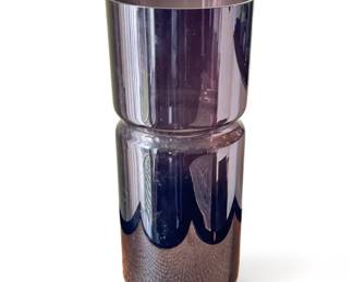 Large Tsunami glass vase - signed