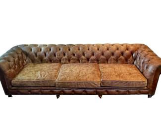 Restoration Hardware - Kensington vintage cigar Leather Sofa