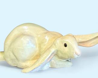 Large Folk Art wooden Bunny - signed Kappy 