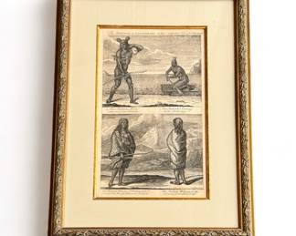 Native American California etching