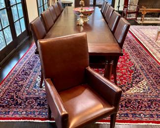 Pair of Pottery Barn Grayson Leather armchairs