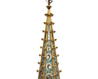 Church baptismal steeple on stand