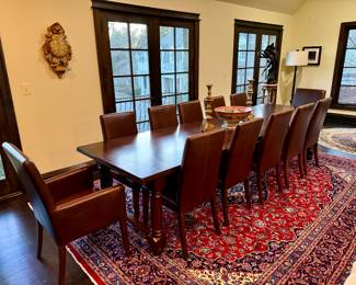 Mahogany Pottery Barn Farm Table - 7.5' with two 2' leaves