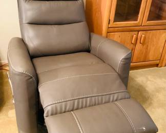 Gray Recliner - Reclined