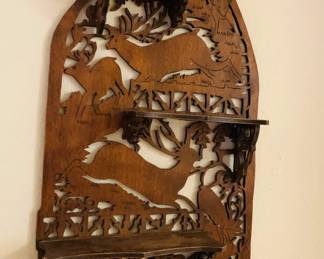 Carved Deer Shelf