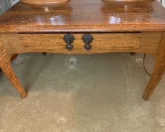 Tiger Oak End table w/ Drawer