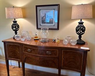Henredon Buffett, Lamps, Crystal