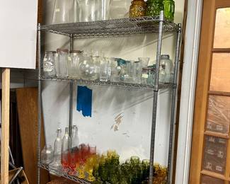 Colored Glass, Vases, etc.