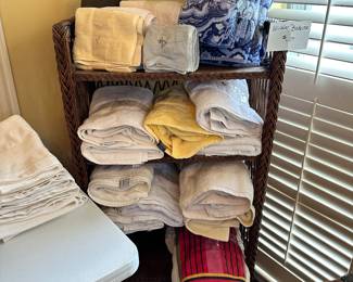 Linens, Wicker Bookcase