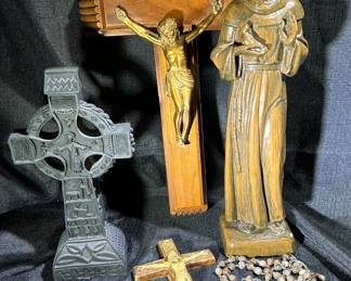 Religious Figurines, Crosses, Rosaries