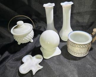 Miscellaneous Milk Glass Pieces