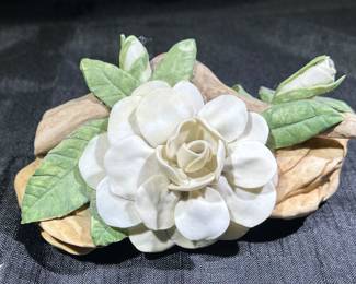 Vintage Hand Painted Ceramic Gardenia