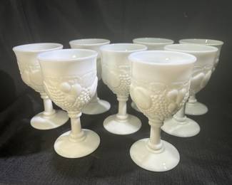 Westmoreland Milk Glass Water Goblets