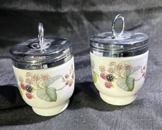 Royal Worcester Porcelain Egg Coddler Jars 
