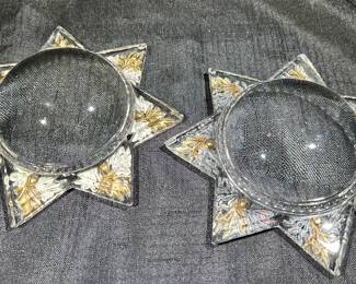 Antique Victorian Morning Star Glass Magnifiers