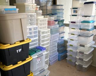 Storage Bins!  Lots and lots of storage bins!