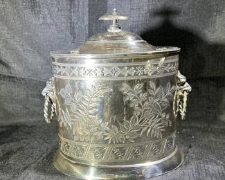 Walker and Hall Sheffield Silver Tea Caddy
