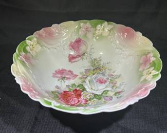 Beautiful Vintage Rose Pattern Decorative Hand Painted Porcelain Bowl