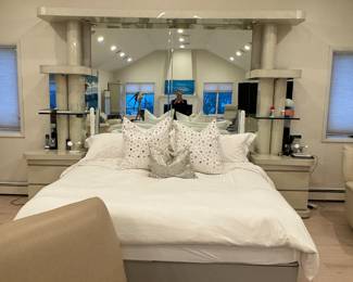 Custom Made Italian Laquer 5 Piece Bedroom Set. 
 ONE OF A KIND!  Tempur-Pedic Mattress and Frame Not For Sale